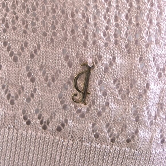 Juicy Couture silk sparkling pink crocheted cardigan - Picture 4 of 8